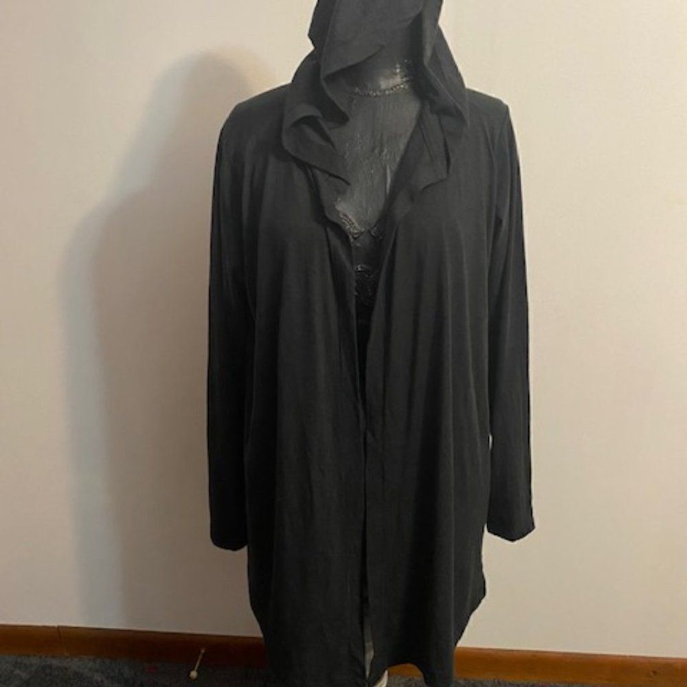 Sanmar Gray Open Cardigan Hoodie, Size Xl